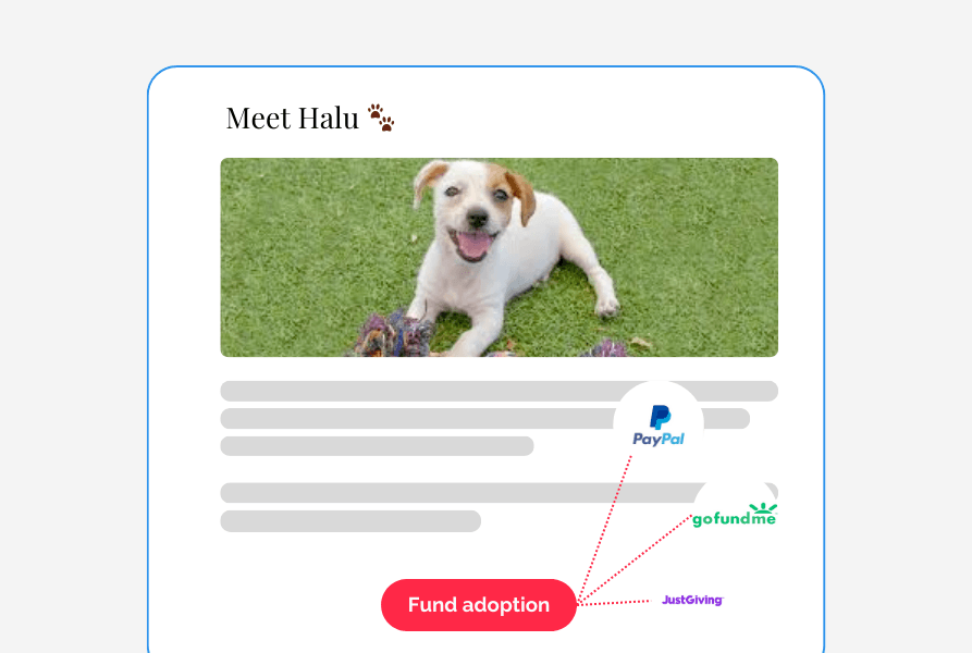 Embed call to action to fundraise in Launchdeck Rooms
